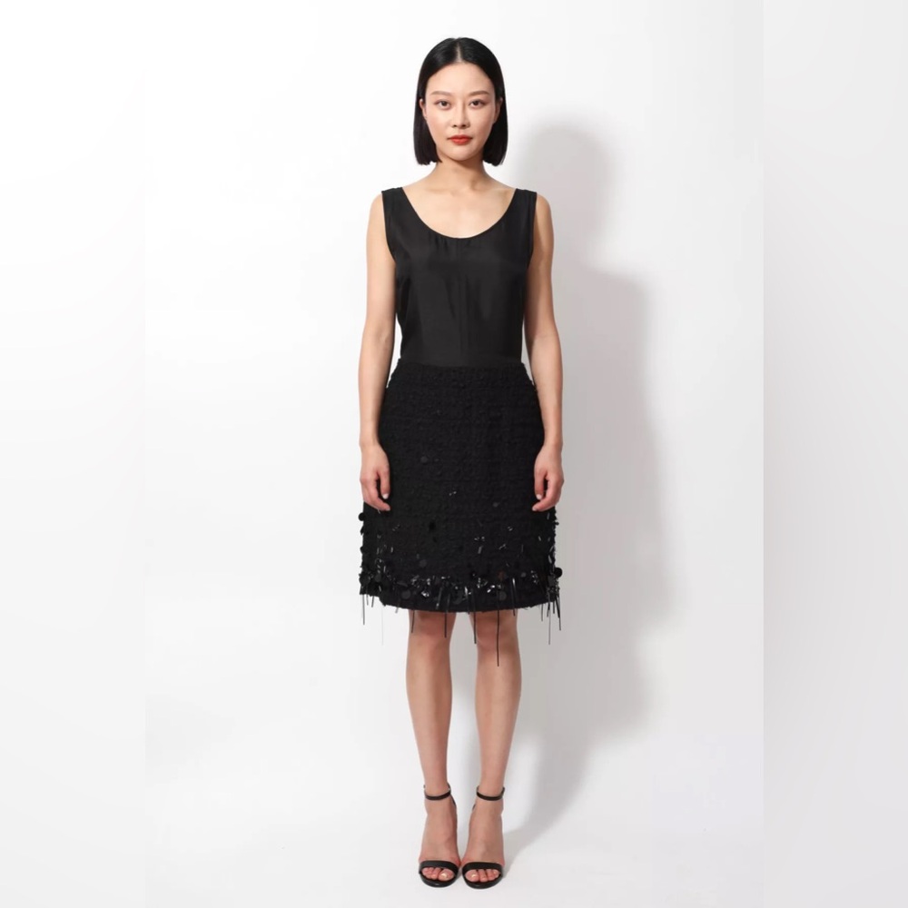 Céline by Phoebe Philo Embellished Silk and Tweed Dress